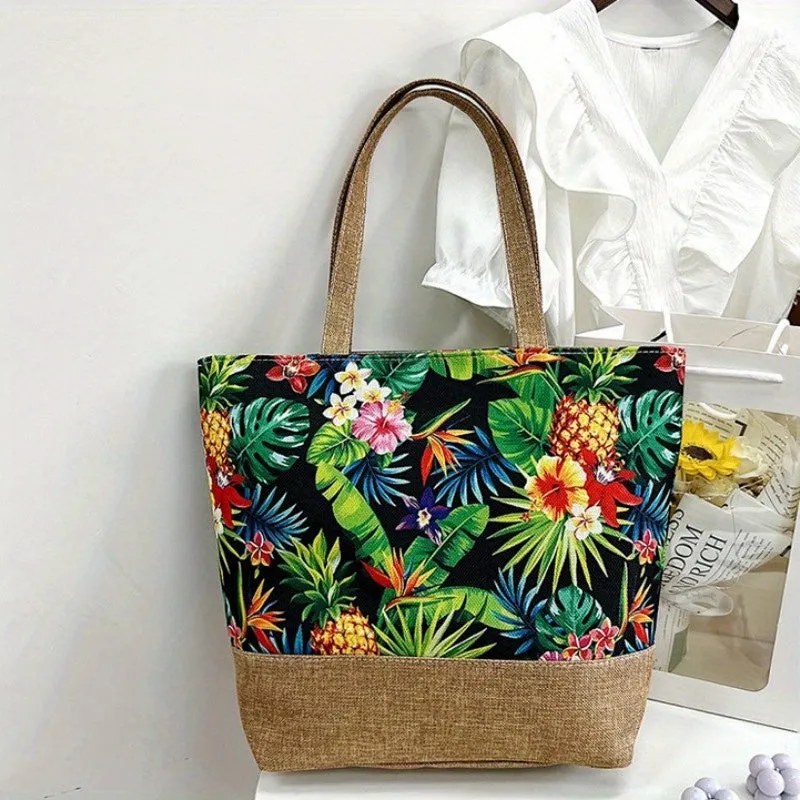 Vacationready Tropic Pattern Tote Spacious Stylish Beach Essential