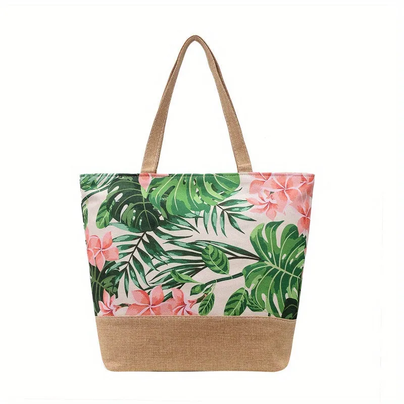 Vacationready Tropic Pattern Tote Spacious Stylish Beach Essential