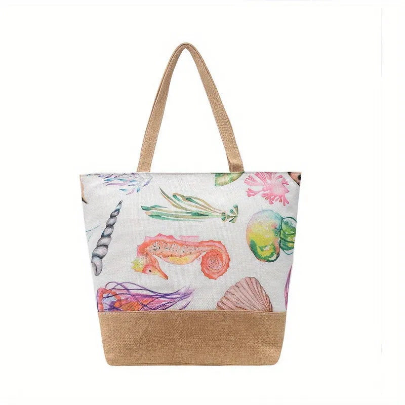 Vacationready Tropic Pattern Tote Spacious Stylish Beach Essential