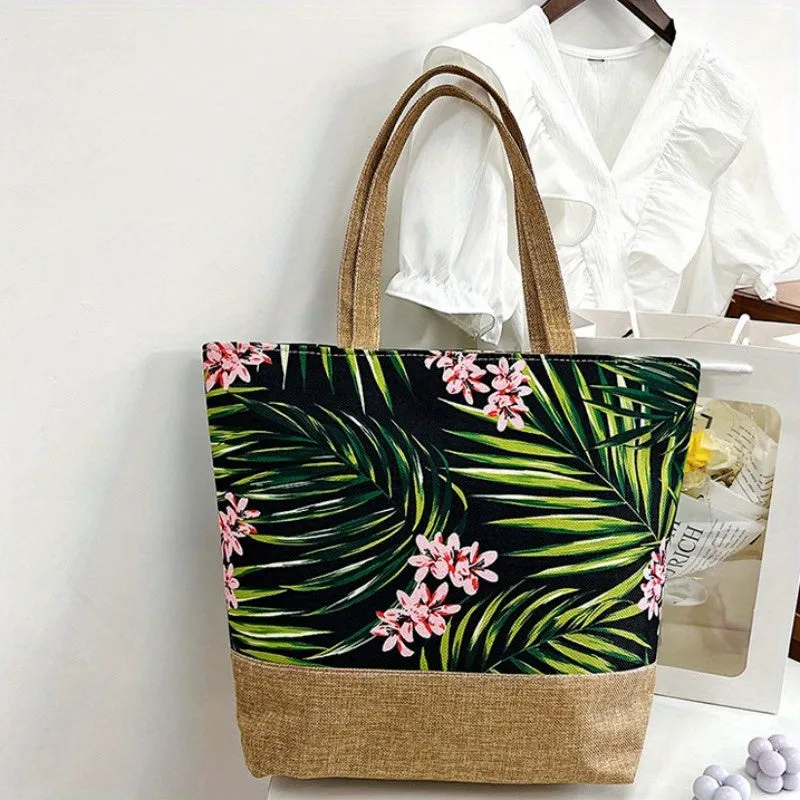 Vacationready Tropic Pattern Tote Spacious Stylish Beach Essential