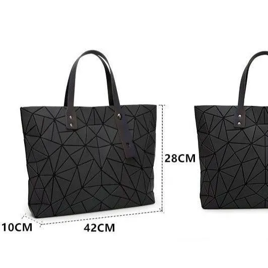 Women's Tote Geometric Quilted Shoulder Bag