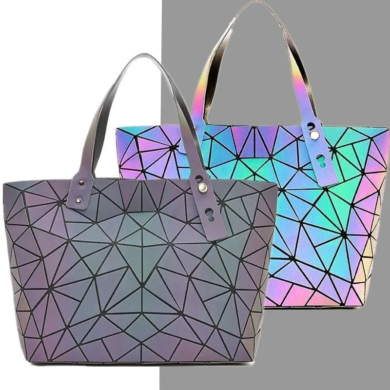 Women's Tote Geometric Quilted Shoulder Bag