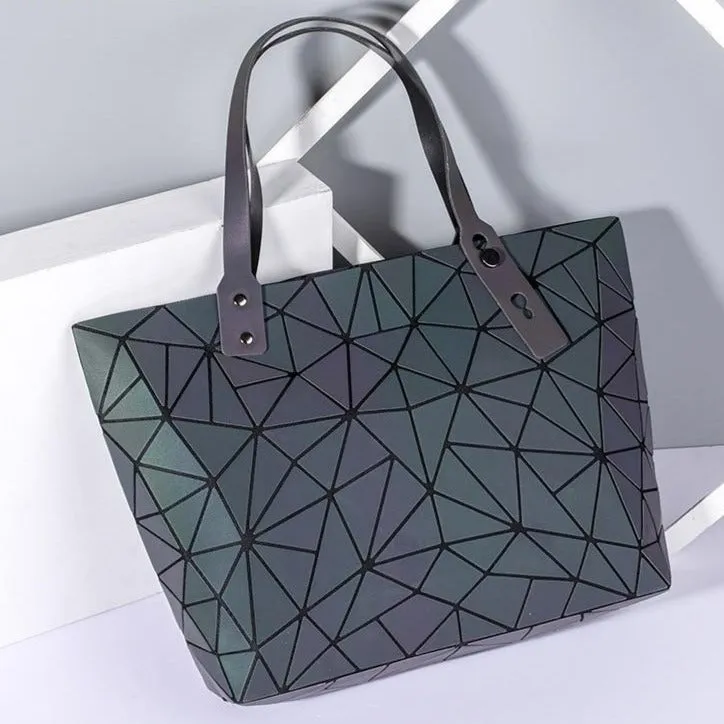 Women's Tote Geometric Quilted Shoulder Bag
