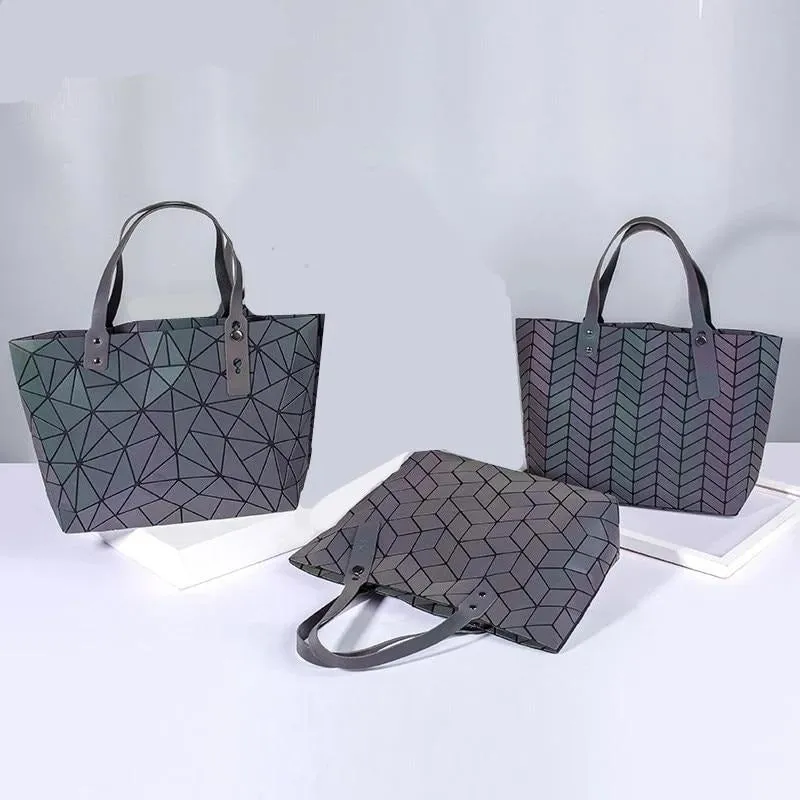 Women's Tote Geometric Quilted Shoulder Bag
