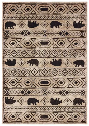 Woodlands 9651A Ivory Black Rug